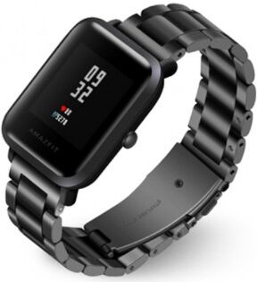 Xiaomi smartwatches Xiaomi Amazfit Bip Armband i rostfritt stål 20mm - Svart