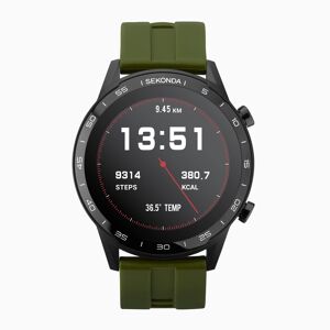 Sekonda Sekonda Active Smart Watch   Black Case & Khaki Silicone Strap   1993