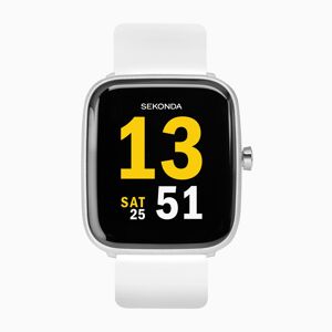 Sekonda Sekonda Motion Smart Watch   Silver Case & White Silicone Strap   30013