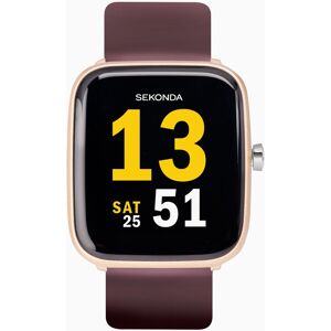 Sekonda Sekonda Motion Smart Watch   Rose Gold Case & Burgundy Silicone Strap   30014