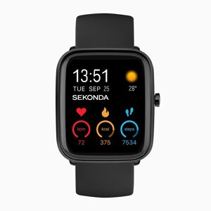 Sekonda Sekonda Motion Plus Smart Watch   Black Alloy Case & Silicone Strap   30225