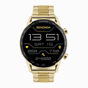 Sekonda Sekonda Active Plus Smart Watch   Gold Alloy Case & Stainless Steel Bracelet   30227