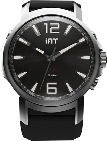 Refurbished: Ifit Duo Round Cloud Activity Tracking Watch - Black, A