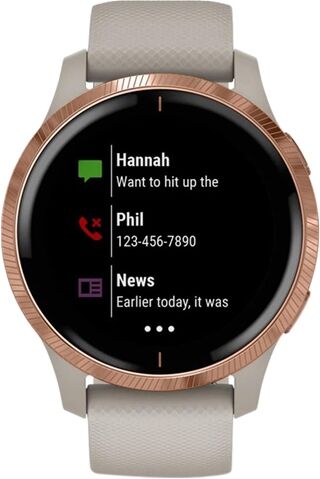 Refurbished: Garmin Venu GPS Smartwatch - Light Sand & Rose Gold, B