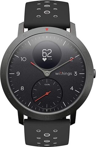 Refurbished: Withings Steel HR Sport - Multisport Hybrid Smartwatch - Black, B