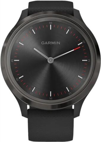 Refurbished: Garmin Vivomove 3 Hybrid Smartwatch Silicone - Black, B