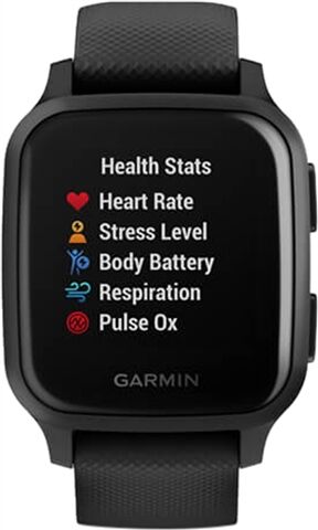 Refurbished: Garmin Venu SQ Music Ed. GPS Smartwatch - Black & Slate Bezel, B