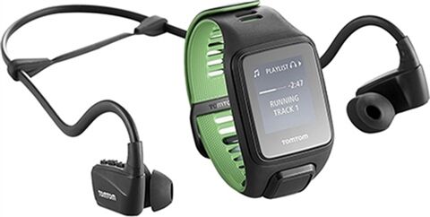Refurbished: TomTom Runner 3 GPS Music+Headphone Smartwatch (Large), B