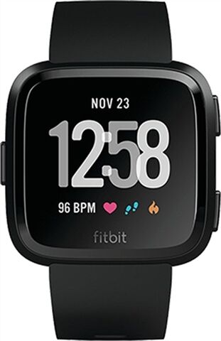Refurbished: Fitbit Versa Health and Fitness Smartwatch - Black, A