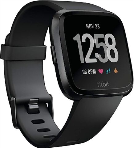 Refurbished: Fitbit Versa Health and Fitness Smartwatch - Black, C