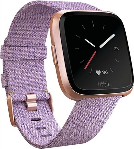 Refurbished: Fitbit Versa Health and Fitness Smartwatch SE Lavender Rose Gold, A