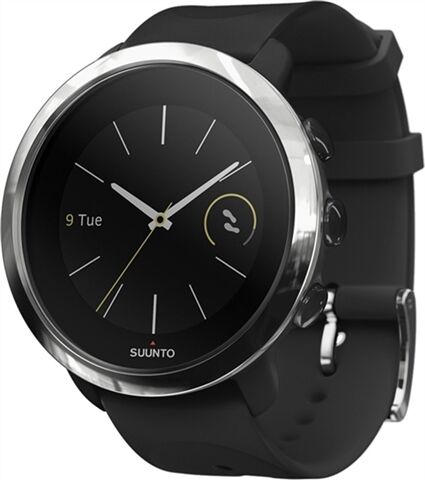 Refurbished: Suunto 3 Fitness Smartwatch - Black (With Silver Bezel), B
