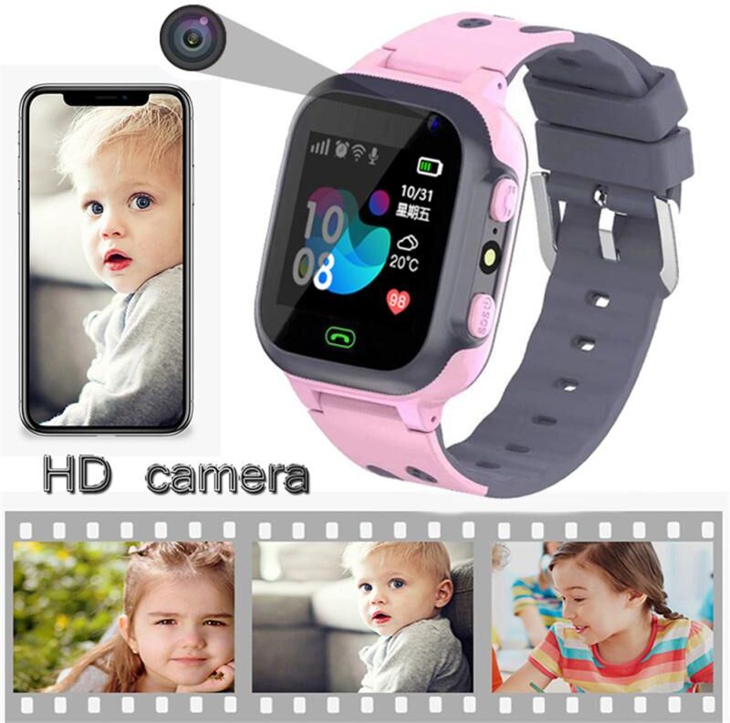 Shuuzuug87 S1 Kids Smart Watch Sim Card Call Smartphone With Light Touch-screen Waterproof Watches English Version