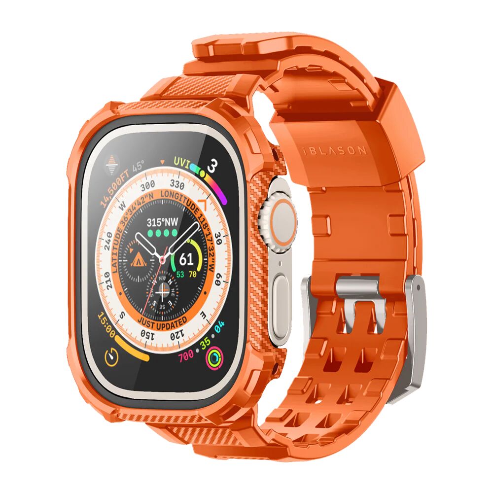 i-Blason Apple Watch Ultra 49mm Armorbox Case with Tempered Glass Screen Protectors  - Orange