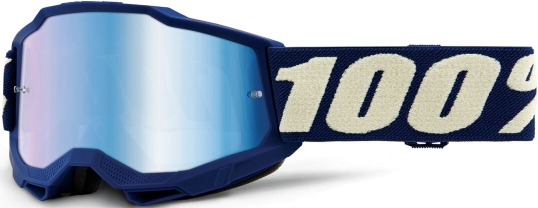 100% Accuri II Extra Deepmarine Jugend Motocross Brille Weiss Blau Einheitsgröße