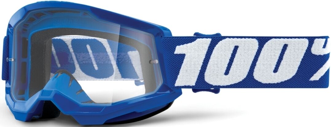 100% Strata II Jugend Motocross Brille Weiss Blau Einheitsgröße