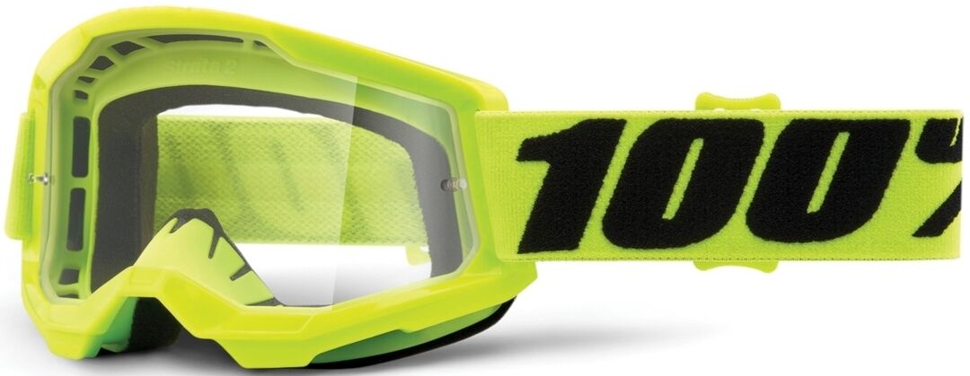 100% Strata II Jugend Motocross Brille Schwarz Gelb Einheitsgröße