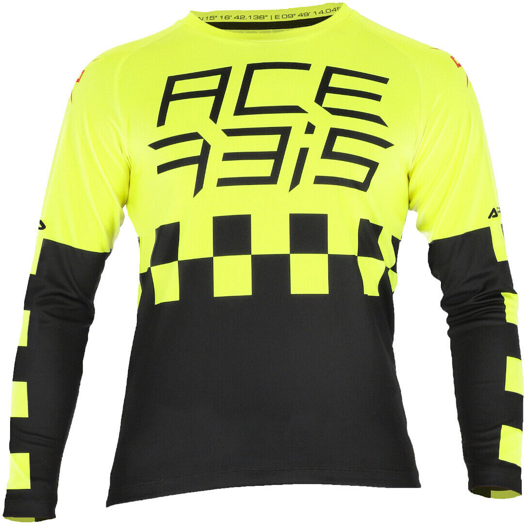 Acerbis MX J-Kid Kinder Motocross Jersey Schwarz Gelb 2XL