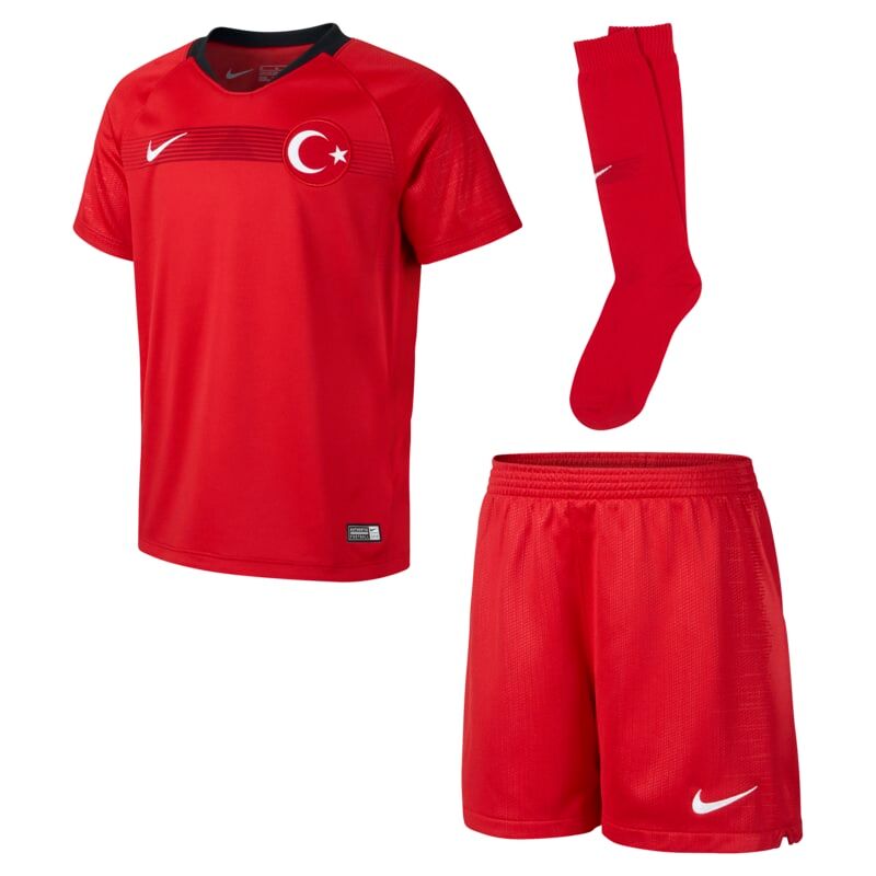 Nike 2018 Turkey Stadium Home Younger Kids' Football Kit - Red - size: M, L, S, XL
