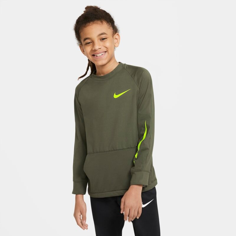 Nike Older Kids' (Boys') Fleece Training Top - Green - size: XS