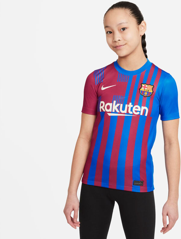 Nike F.C. Barcelona 2021/22 Stadium Home Older Kids' Football Shirt - Blue - size: XS, S, M, L, XL