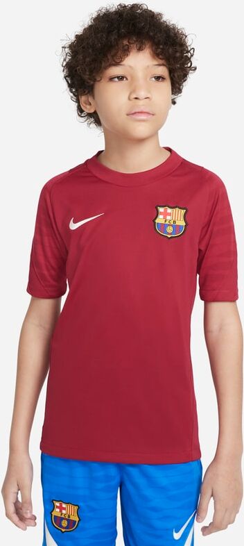 Nike F.C. Barcelona Strike Older Kids' Nike Dri-FIT Short-Sleeve Football Top - Red - size: XS, S, M, L, XL