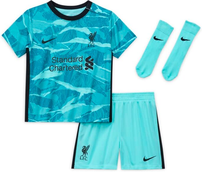 Nike Liverpool FC 2020/21 Away Baby and Toddler Football Kit - Green - size: 9-12M