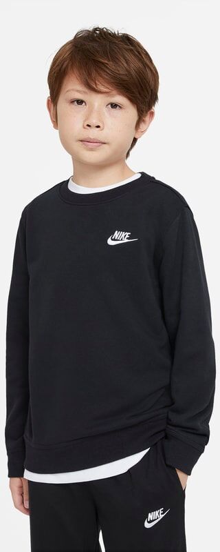 Nike Sportswear Older Kids' (Boys') French Terry Crew - Black - size: XS, M, S, L, XL