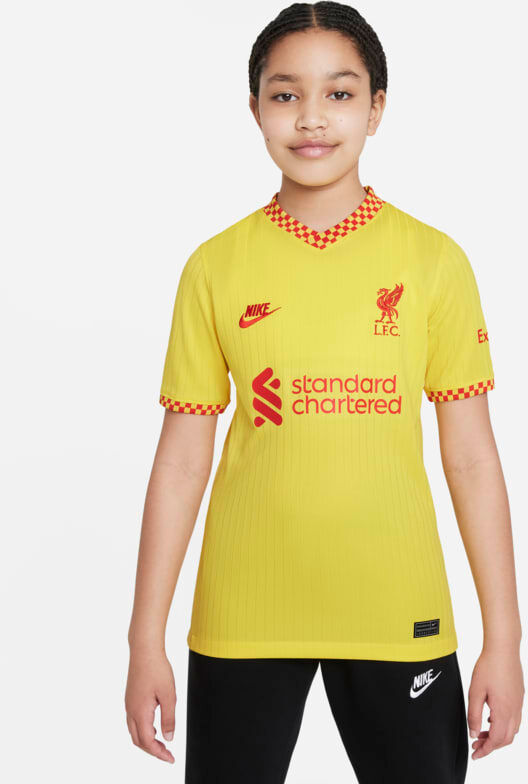 Nike Liverpool F.C. 2021/22 Stadium Third Older Kids' Nike Dri-FIT Football Shirt - Yellow - size: XS, L, XL, S, M