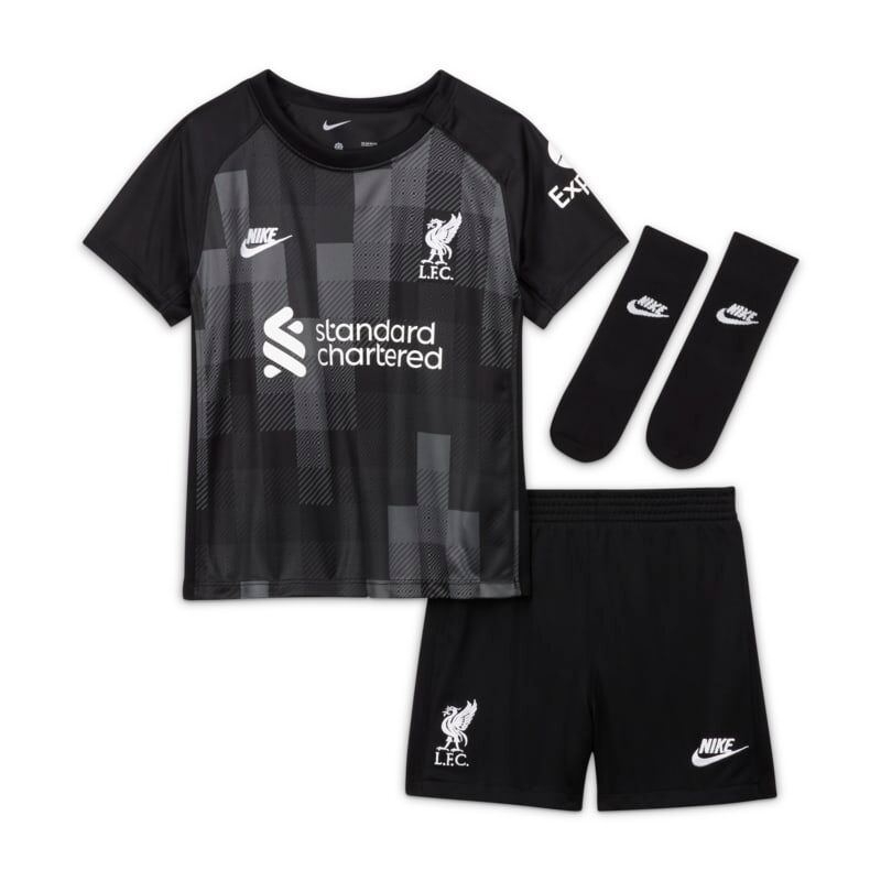 Nike Liverpool F.C. 2021/22 Goalkeeper Baby & Toddler Football Kit - Black - size: 12-18M, 3-6M, 18-24M, 9-12M, 6-9M, 24-36M