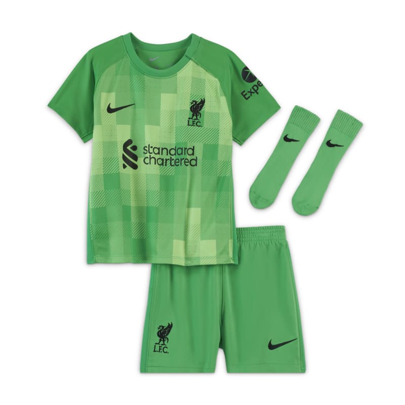 Nike Liverpool F.C. 2021/22 Goalkeeper Baby & Toddler Football Kit - Green - size: 3-6M, 12-18M, 18-24M