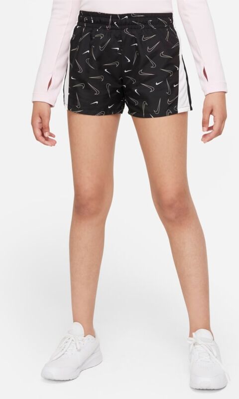 Nike Dri-FIT 10K2 Older Kids' (Girls') Printed Running Shorts - Black - size: XS, S, L, XL, M