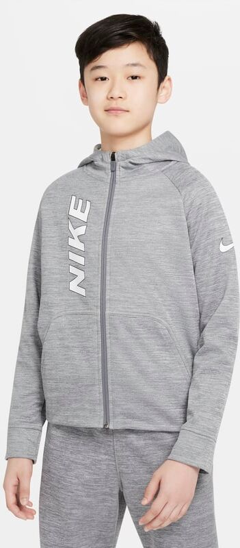 Nike Therma-FIT Older Kids' (Boys) Graphic Full-Zip Training Hoodie - Grey - size: XS, M, L, XL