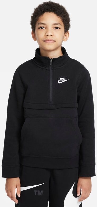 Nike Sportswear Club Older Kids' (Boys') 1/2-Zip Top - Black - size: XS, XL, S, M, L