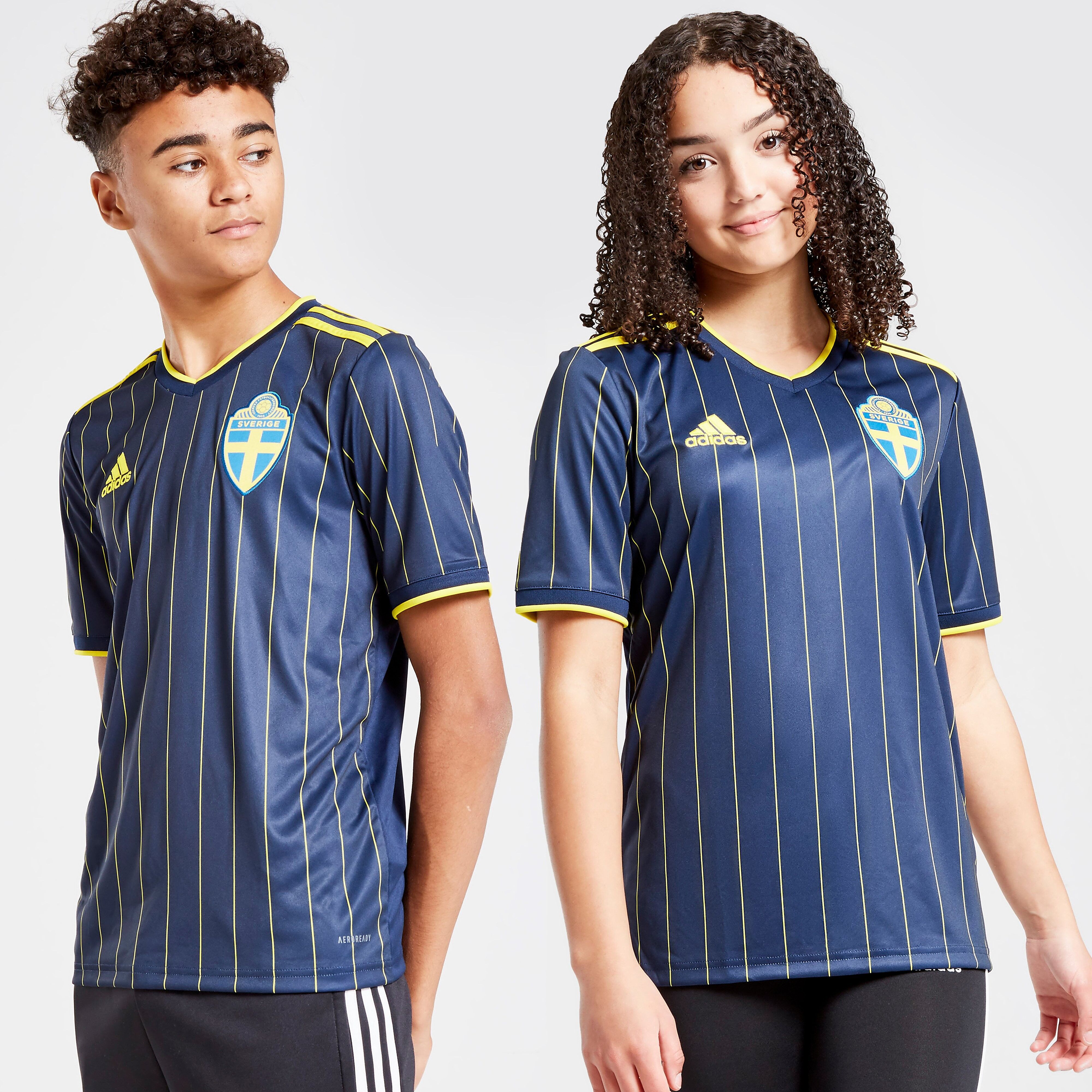 adidas Sweden 2020/21 Away Shirt Junior - Navy - Kids  size: 7-8Y