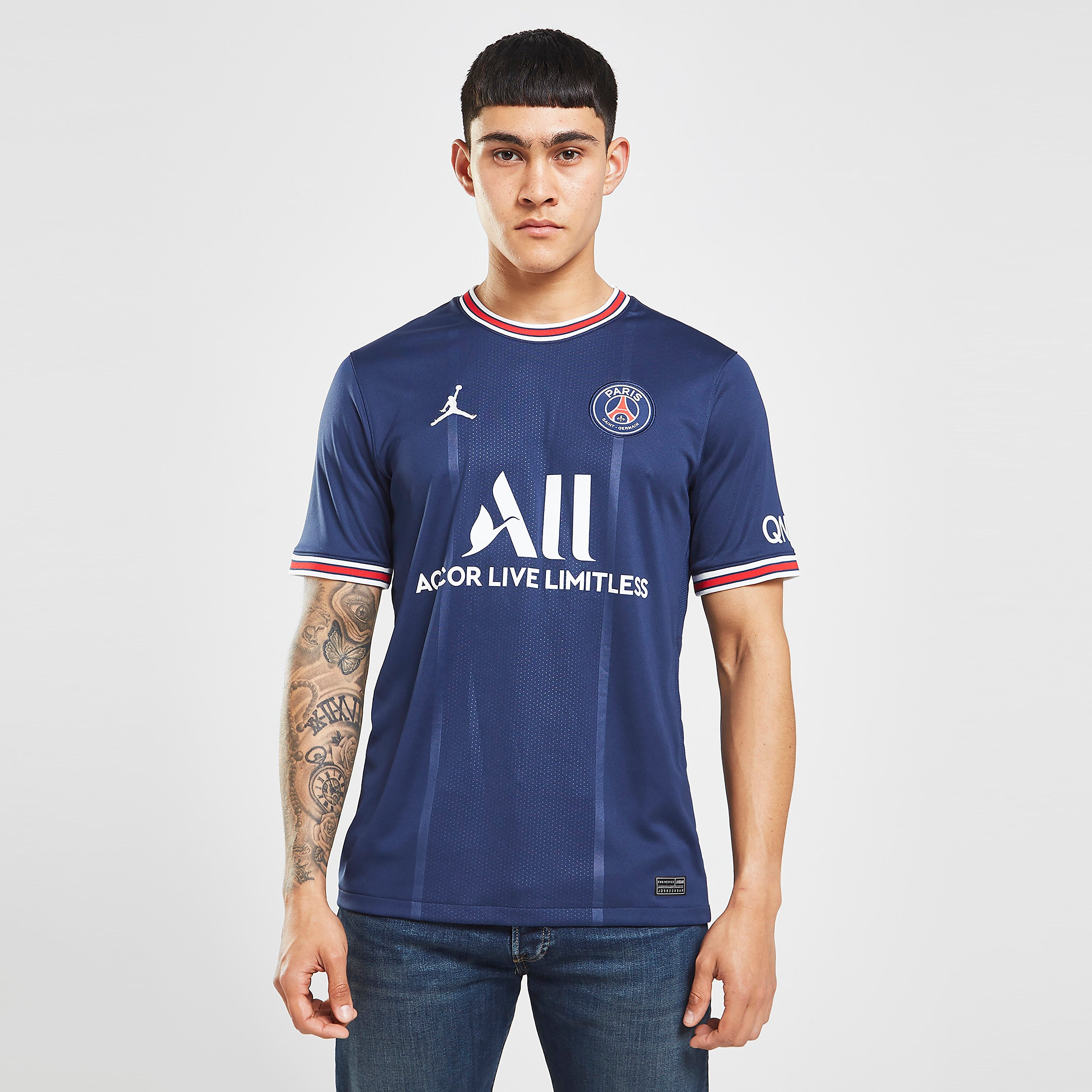 Jordan Paris Saint Germain 2021/22 Home Shirt - Midnight Navy/University Red/White - Mens  size: S