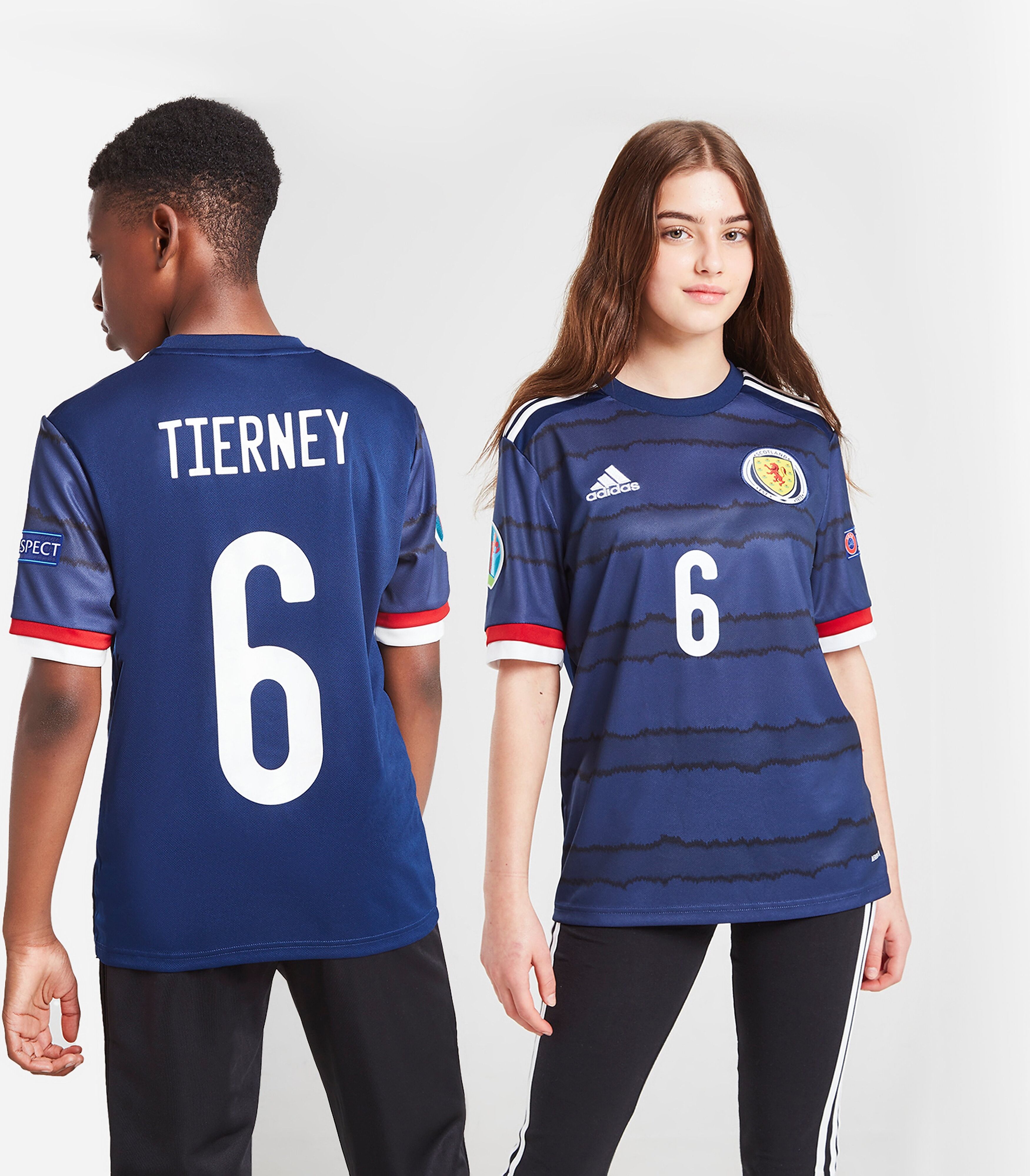 adidas Scotland 2020 Tierney #6 Home Shirt Junior - Navy - Kids  size: 15-16Y