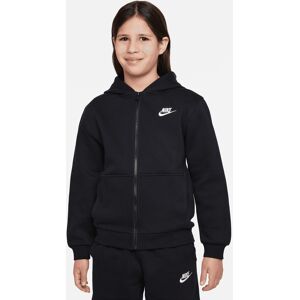 Nike Sportswear Kapuzensweatjacke »CLUB FLEECE BIG KIDS' FULL-ZIP HOODIE« BLACK/WHITE  XS (122)