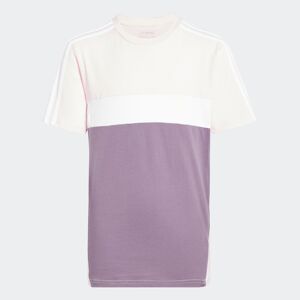Adidas Sportswear T-Shirt »TIBERIO 3-STREIFEN COLORBLOCK COTTON KIDS« Clear Pink / Shadow Violet / White  176