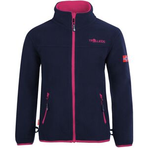 TROLLKIDS Strickfleece-Pullover »GIRLS OPPDAL JACKET XT« navy/magenta  110