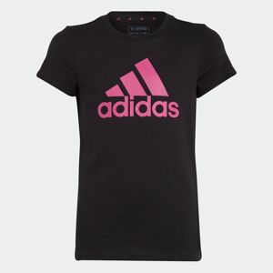 Adidas Sportswear T-Shirt »ESSENTIALS BIG LOGO COTTON« Black / Semi Lucid Fuchsia  128