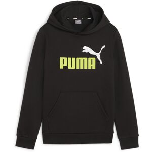 Kapuzensweatshirt »ESS+ 2 COL BIG LOGO HOODIE FL B« PUMA Black-Lime Sheen  164