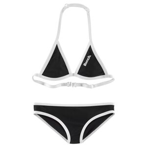 Bench. Triangel-Bikini, mit Logoprint an Top und Hose schwarz-weiss Größe 146/152