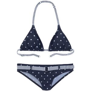 s.Oliver Triangel-Bikini »Audrey Kids«, im Punkte-Streifen-Mix marine-weiss Größe 146/152