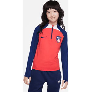 Atlético Madrid StrikeNike Dri-FIT Drill-Fußballoberteil aus Strickmaterial für ältere Kinder - Rot - XS