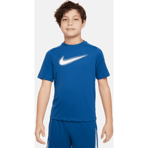 Nike MultiDri-FIT Trainingsoberteil mit Grafik für ältere Kinder (Jungen) - Blau - XS