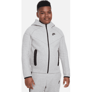 Nike Sportswear Tech Fleece Hoodie mit durchgehendem Reißverschluss für ältere Kinder (Jungen) (erweiterte Größe) - Grau - S+