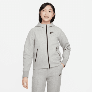 Nike Sportswear Tech FleeceHoodie mit durchgehendem Reißverschluss für ältere Kinder (Mädchen) - Grau - XL