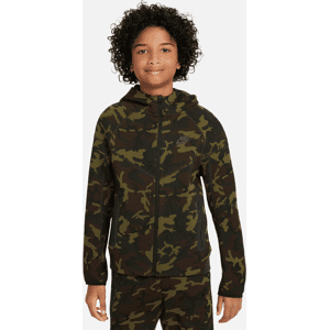 Nike Tech Fleece Camo-Kapuzenjacke für ältere Kinder (Jungen) - Schwarz - XS