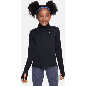 Nike Dri-FIT Longsleeve mit Halbreißverschluss für ältere Kinder (Mädchen) - Schwarz - L